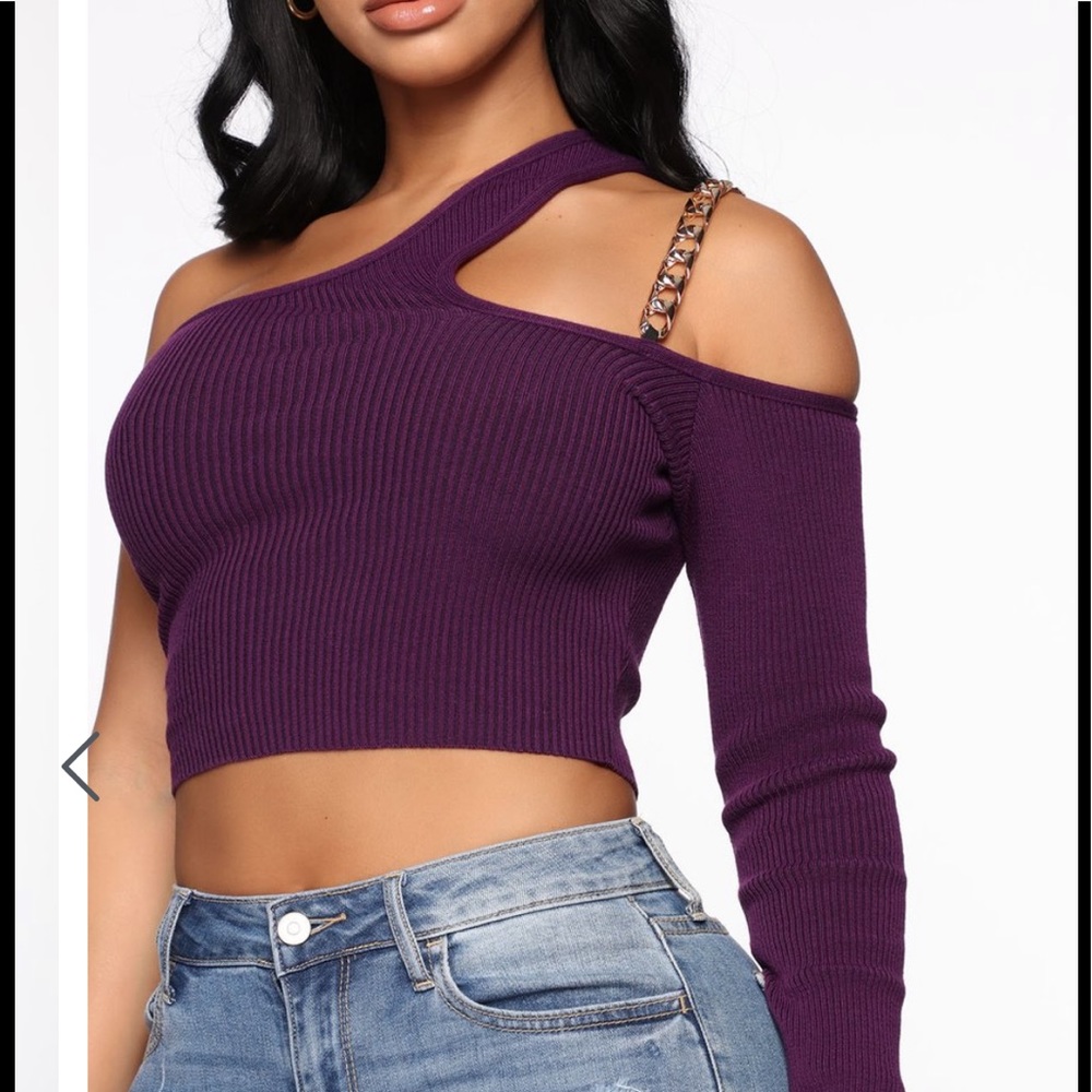 Fashion nova chain  sweater 💜